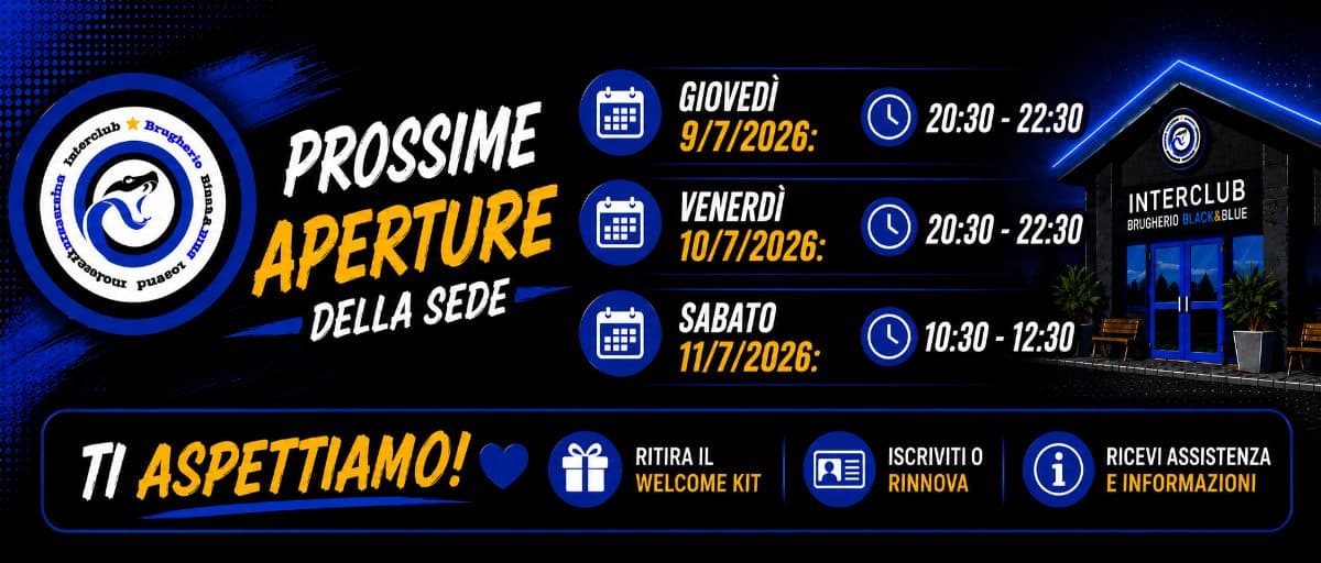 Prossime aperture della sede di questa settimana!