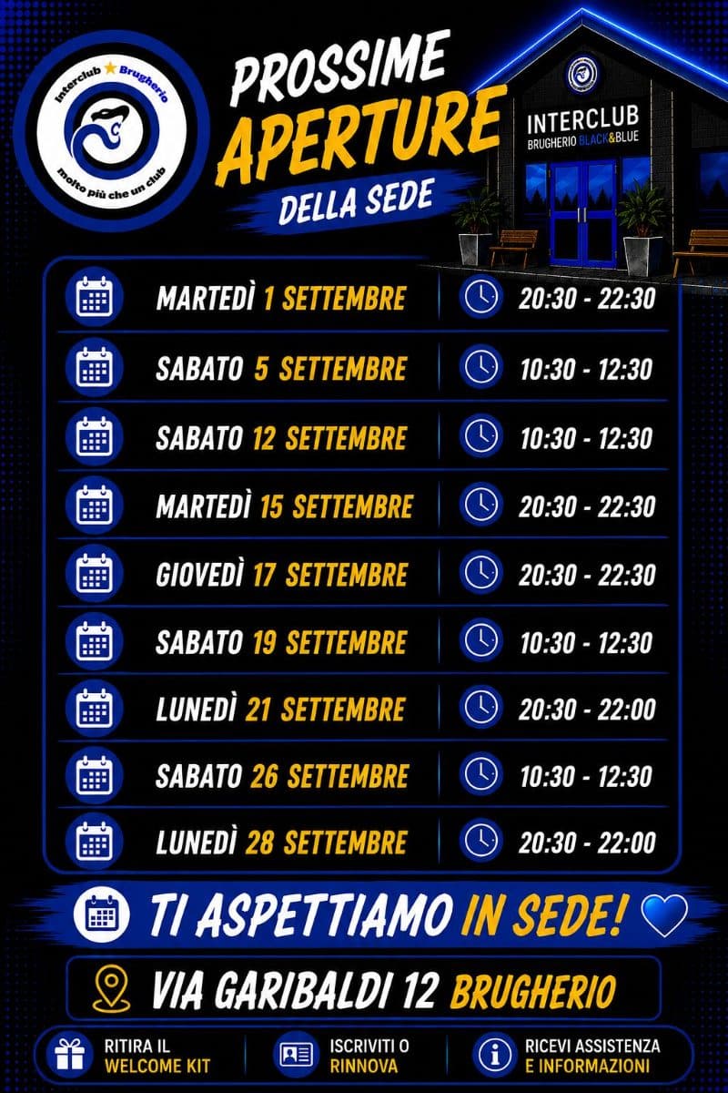 Prossime aperture della sede di questo mese!