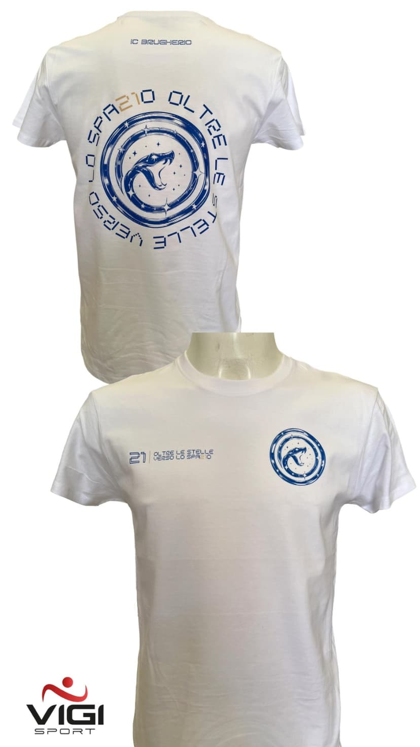 T-SHIRT OLTRE LE STELLE VERSO LO SPA21O - BIANCA